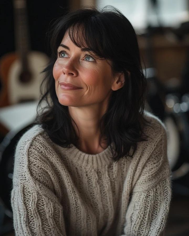SFW portrait of adult character Andrea Merriweather, age 52