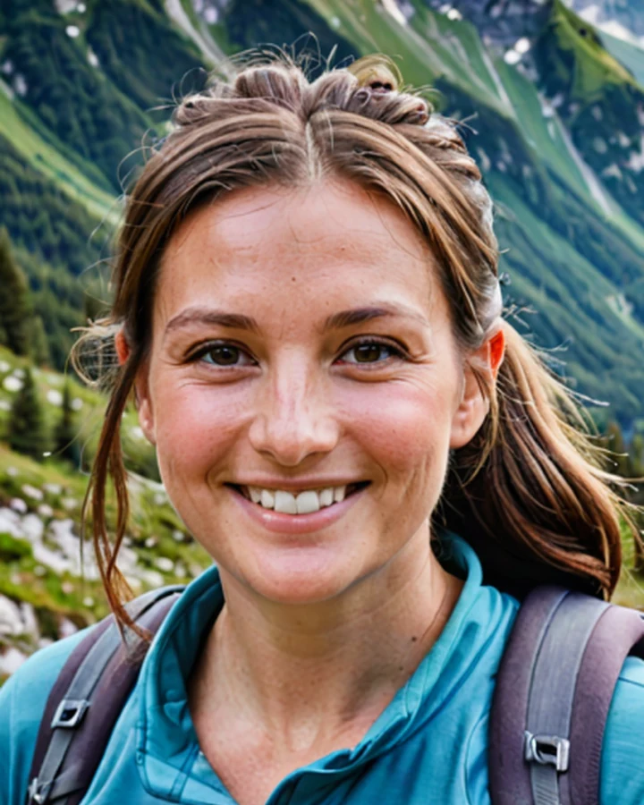 SFW portrait of adult character Hailey Bergmann, age 41